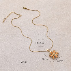 Женские ожерелья с подвеской в виде цветка апельсина из нержавеющей стали&nbsp;JP8682