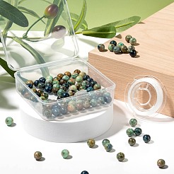 100шт 8мм натуральные круглые бусины хризоколла&nbsp;DIY-LS0002-21