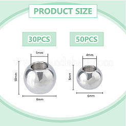 2 стиль 304 нержавеющая сталь европейские бусины&nbsp;STAS-DC0015-67