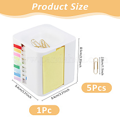 Пластиковый выдвижной держатель для заметок и рулонный диспенсер для липких заметок&nbsp;AJEW-WH0695-247A