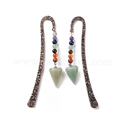 Закладка из натурального зеленого авантюрина&nbsp;AJEW-C025-01D