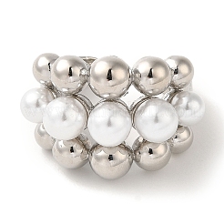 Стойки с покрытием латунные кольца манжеты&nbsp;RJEW-H228-21P