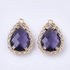 Прозрачные стеклянные подвески&nbsp;GLAA-T007-08B