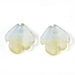 Двухцветные прозрачные стеклянные подвески&nbsp;GLAA-T017-05-B06