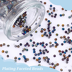 15 нить 15 стиля гальванизированные стеклянные бусины нити&nbsp;GLAA-GA0001-87B