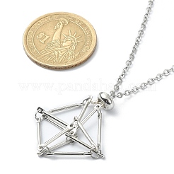 Устойчивый к потускнению плетеный мешочек из нержавеющей стали 304 в технике макраме&nbsp;NJEW-TA00079-01