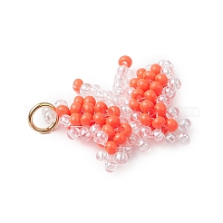 Подвески-бабочки из стеклянного бисера&nbsp;PALLOY-MZ00473