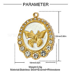 Подвески из нержавеющей стали 304 с эмалью&nbsp;STAS-OY005-39G