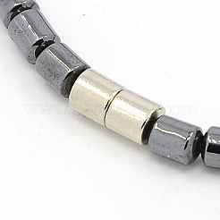 Поперечные мужские святой анх гематит ожерелья шкентеля&nbsp;NJEW-F026-17