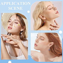 14 пара круглых подвесных серег из нержавеющей стали 304&nbsp;EJEW-PH01456