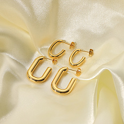 Овальные серьги-гвоздики из нержавеющей стали 304&nbsp;RS0280