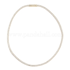 925 теннисное ожерелье из стерлингового серебра с кристаллами кубического циркония для женщин&nbsp;NJEW-C096-01B-G02