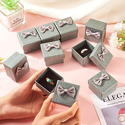 Квадратные картонные бумажные подарочные коробки для хранения колец&nbsp;CON-TAC0001-17C