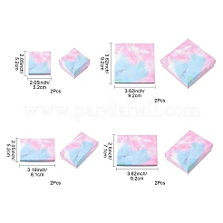 8 шт. 4 стили картонных коробок для колец&nbsp;CBOX-FS0001-05