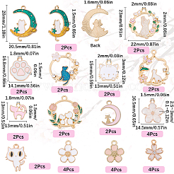 36шт 14 стиля подвески из сплава с эмалью&nbsp;ENAM-SC0006-16