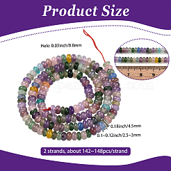 2 нить бусин из натурального окрашенного белого нефрита&nbsp;G-PA0001-85