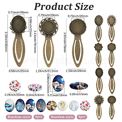 Наборы для самостоятельного изготовления овальных и плоских круглых закладок с животными&nbsp;DIY-SC0032-10