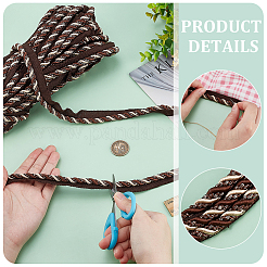 Отделка шнуром из полиэстера длиной 12.5 м&nbsp;SRIB-WH0011-147D