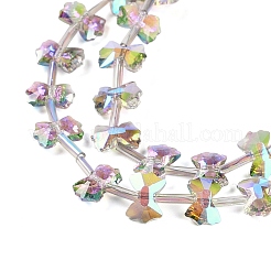 Стеклянные бусины с гальваническим покрытием &nbsp;EGLA-B007-03A-HR01