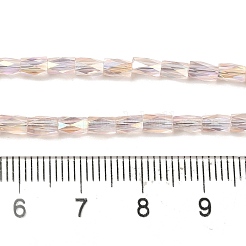 Стеклянные бусины с гальваническим покрытием &nbsp;GLAA-P068-AB02