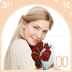 16 шт. ионное покрытие (IP) серьги-кольца из нержавеющей стали 304 для женщин&nbsp;EJEW-UN0003-01