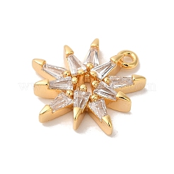 Латунные микропаве прозрачные подвески с фианитом&nbsp;KK-M294-07G-04