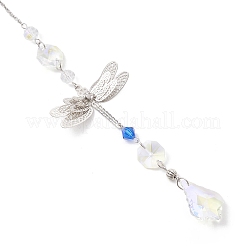 Стеклянные каплевидные подвесные ловцы солнца&nbsp;HJEW-JM04755-03