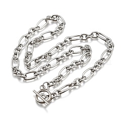 Не тускнеющие унисекс-цепочки из нержавеющей стали 304 Figaro&nbsp;X-NJEW-H215-03P