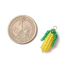 Круглые стеклянные бусины из кукурузы подвески&nbsp;PALLOY-MZ00663