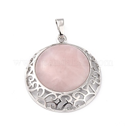 Подвески из разных драгоценных камней с фурнитурой из полой платины и латуни&nbsp;G-P448-A