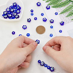 50шт 2 стиля ручной работы сглаз бусины лэмпворк пряди LAMP-DC0001-19