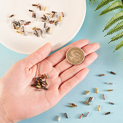 300шт 6 цвета латунные концы шнура&nbsp;KK-CJ0001-68