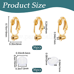 36 шт. латунные клипсы-конвертеры фурнитура&nbsp;KK-SP0001-10G