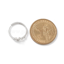 Созвездия родиевое покрытие 925 стерлинговое серебро микропаве прозрачные кубические цирконии регулируемые кольца для женщин RJEW-P130-01P-J