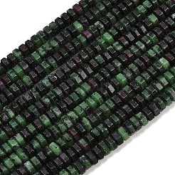 Натуральный рубин в цоизита бусин пряди&nbsp;G-G317-A21-3X6MM