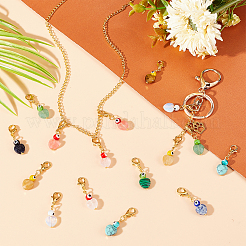 20 шт. 10-х цветный подвесной декор из натурального драгоценного камня&nbsp;HJEW-PH0001-44