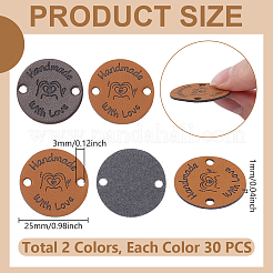 60 шт. 2 стиля этикеток из искусственной кожи&nbsp;FIND-UN0007-62B