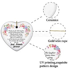 1 шт. фарфоровые большие подвески ручной работы&nbsp;AJEW-CN0002-04F