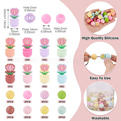 24шт 16 стиля силиконовые бусины&nbsp;SIL-TA0002-95