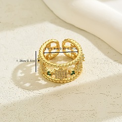 Манжеты из латуни с микро паве кубический цирконий для женщин&nbsp;BT9410