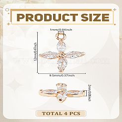 Латунные подвески из кубического циркония&nbsp;ZIRC-LP0001-23