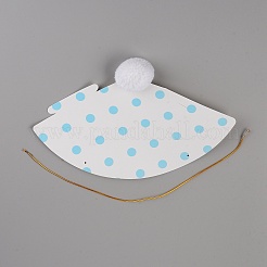 Бумажные головные уборы с помпоном&nbsp;AJEW-WH0223-07B