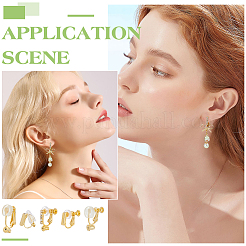 20 шт. 5 стиля фурнитуры для сережек-клипс из латуни&nbsp;KK-WR0001-74