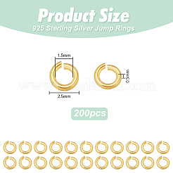 200 шт. 925 открытых кольца из стерлингового серебра&nbsp;FIND-PH0025-79