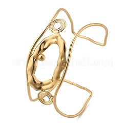 Браслеты-манжеты из нержавеющей стали 304 для женщин&nbsp;BJEW-Z091-05G-01