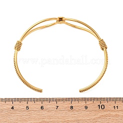 Браслеты-манжеты из нержавеющей стали 304 для женщин&nbsp;BJEW-S162-02G