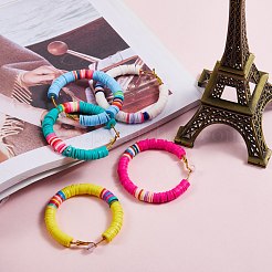 Серьги-кольца из латуни&nbsp;EJEW-SZ0001-04