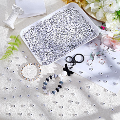 1000 шт. 5 вида акриловых бусин с горизонтальными отверстиями в виде букв&nbsp;MACR-PA0001-35