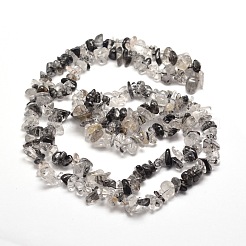 Природные Rutilated кварц чип шарик нити G-M205-57