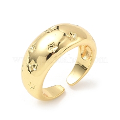 Латунь манжеты кольца&nbsp;RJEW-V009-07G